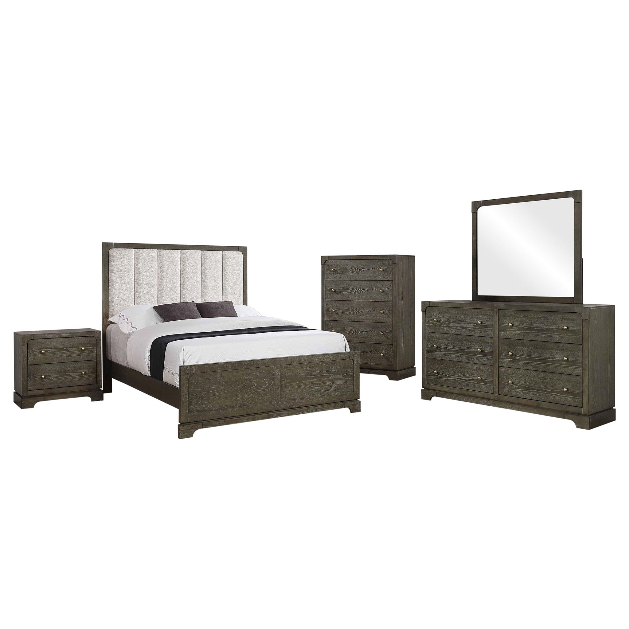 Gran Park 5-piece Eastern King Bedroom Set Dark Cocoa