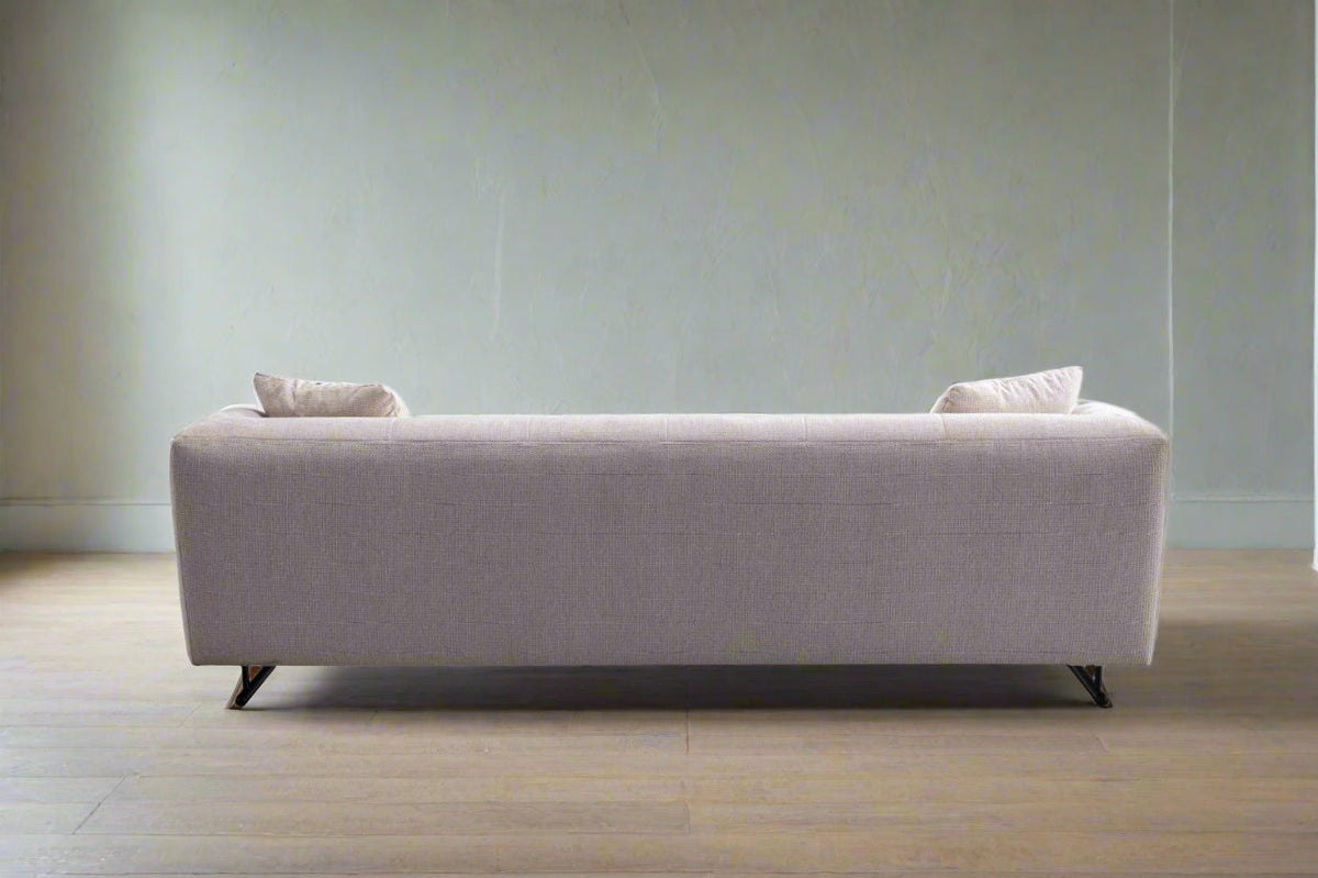Arden Collection Modern Fabric 3-Seater Sofa - White