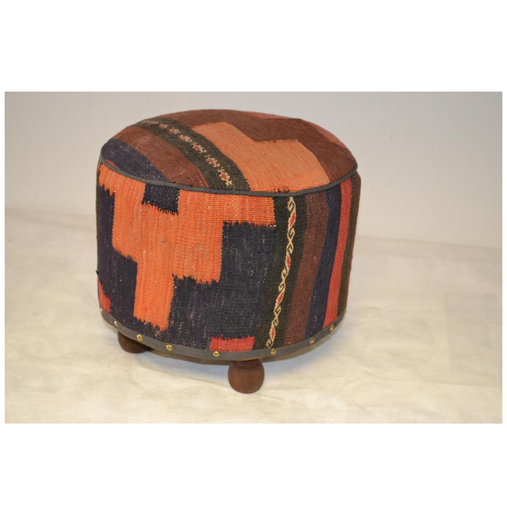 Rug Pouf/ Rug Sitting Stool / Rug Ottoman / Kilim Sitting Stool / Stools # 92