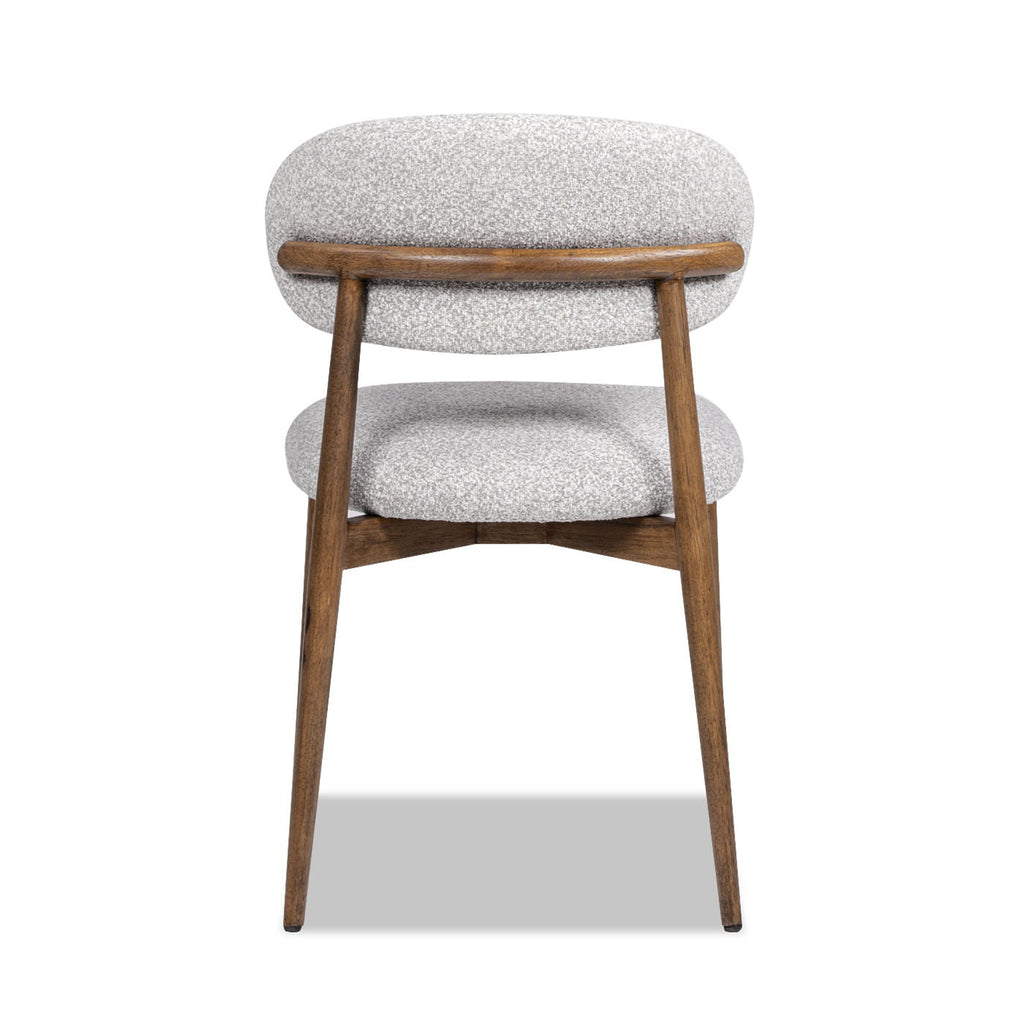Locke - Modern Upholstered Dining Chair With Frame - Salt / Pepper