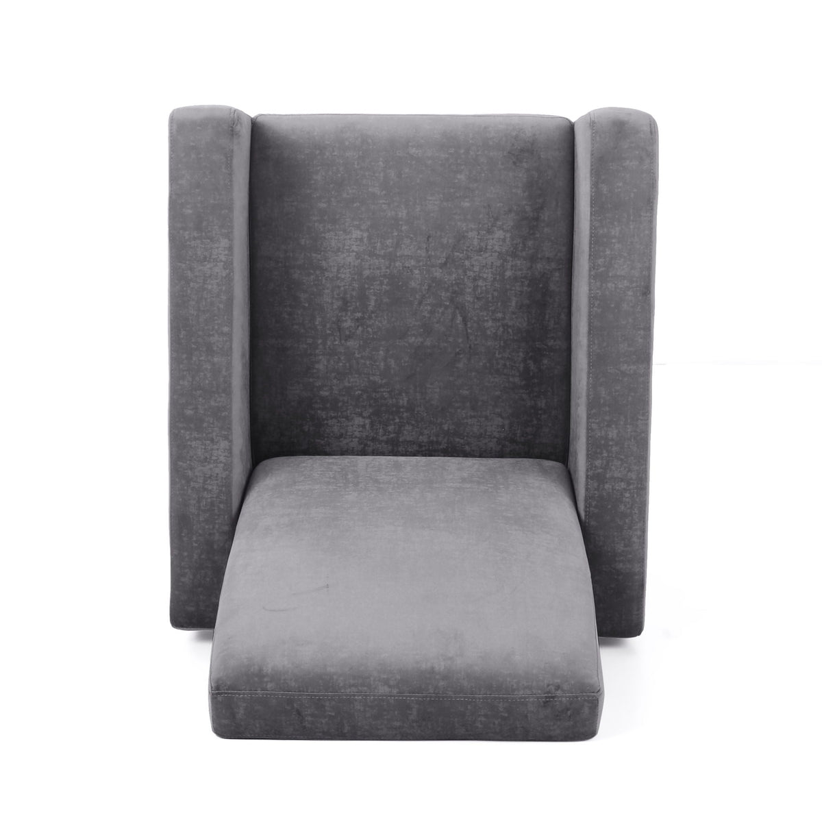Bolt Upholstered Recliner Chair With Stainless Steel Base - Gray / Chrome