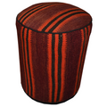 One of a Kind Kilim Rug Pouf Ottoman foot stool - #42