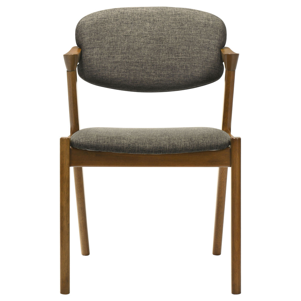 Malone Padded Wood Dining Arm Chair Dark Walnut (Set of 2)