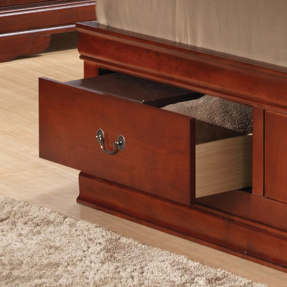 Traditional Style Bookcase Storage Bed