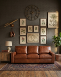 Claudette Top Grain Leather Sofa - Chestnut
