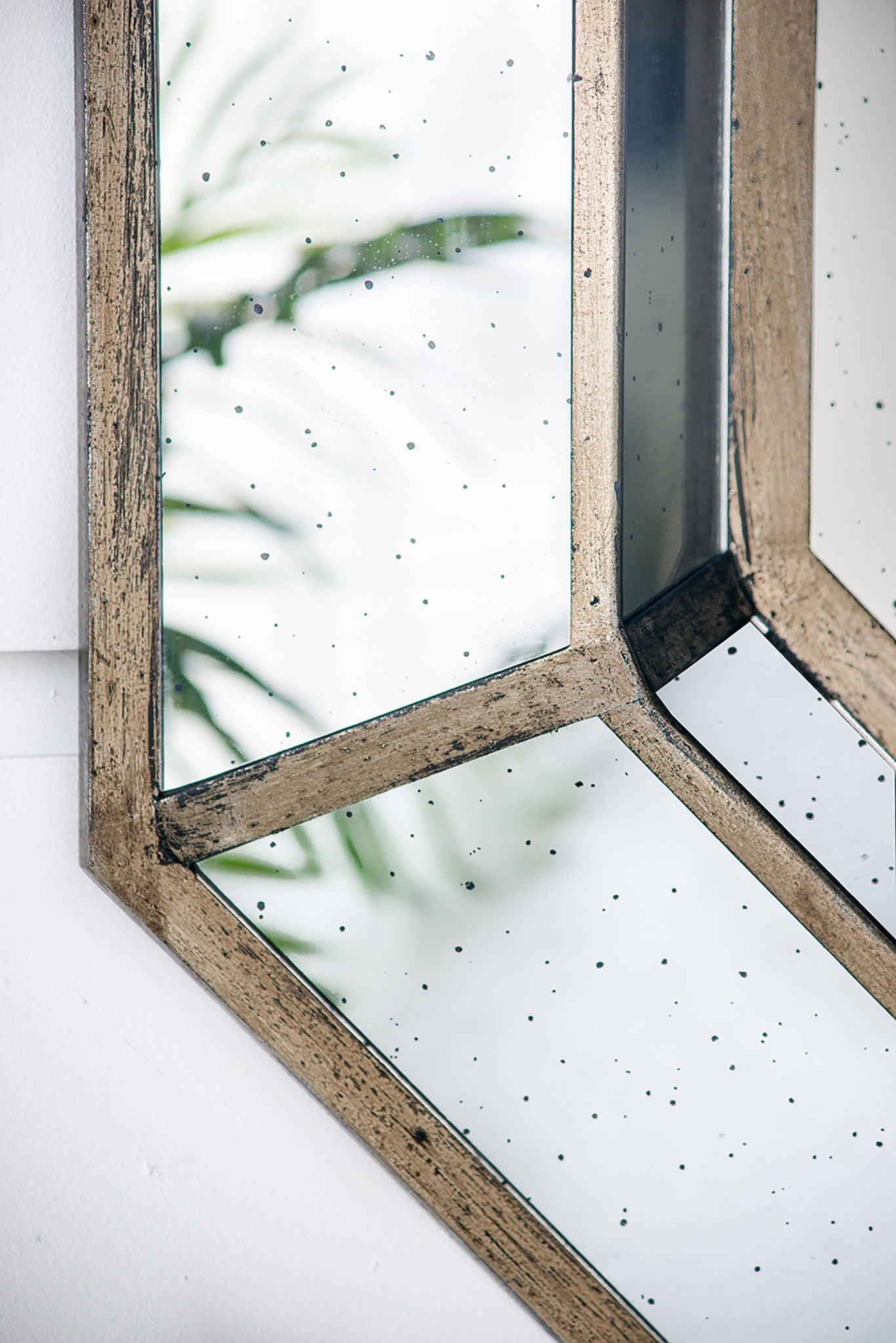 Oversized Octagon Mirror, Accent Mirror, For Living Room, Entryway, Bedroom, Hallway - Silver