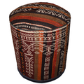One of a Kind Kilim Rug Pouf Ottoman foot stool - #47