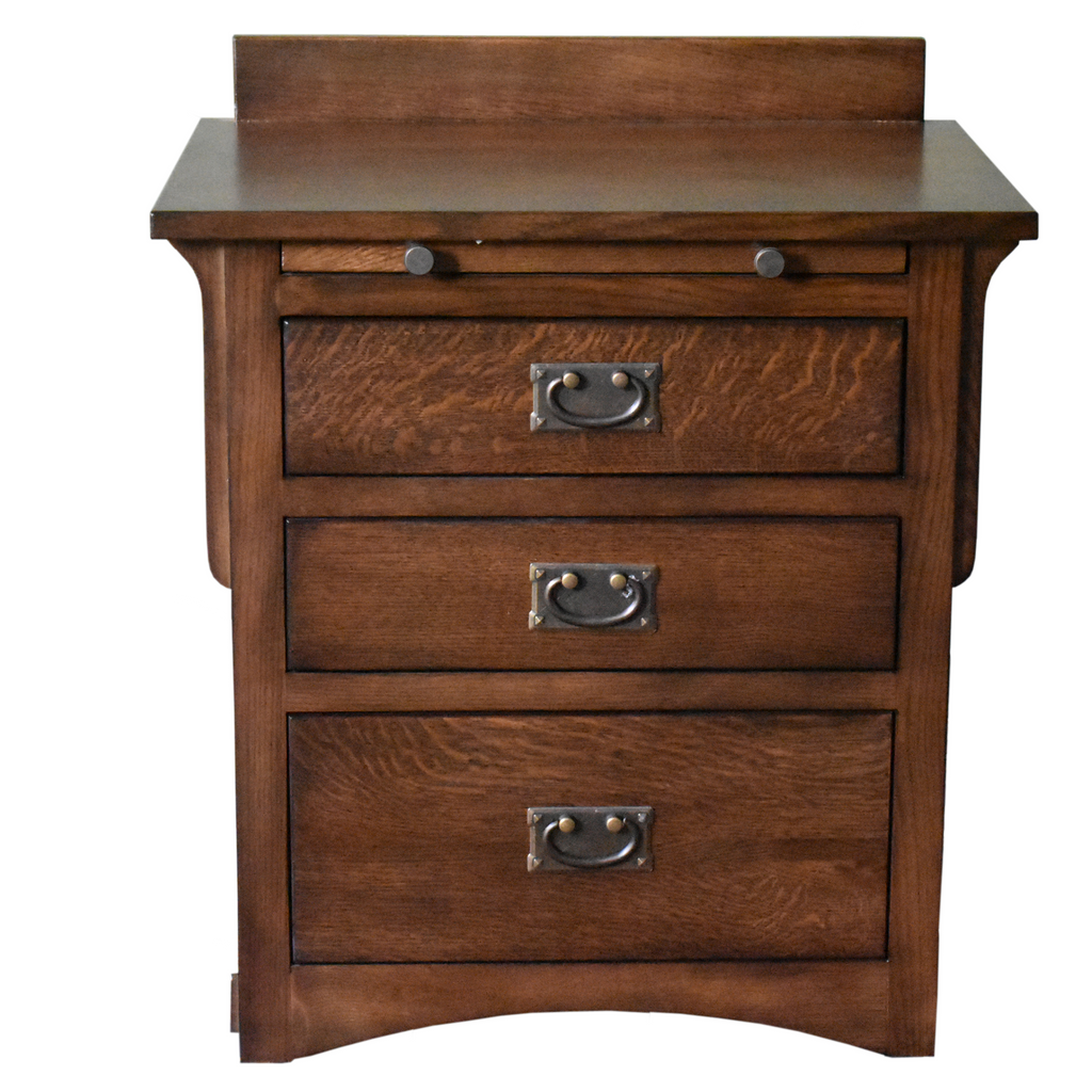 Mission Crofter 3 Drawer Nightstand - Walnut (AW)
