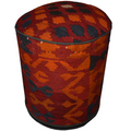 One of a Kind Kilim Rug Pouf Ottoman foot stool - #49