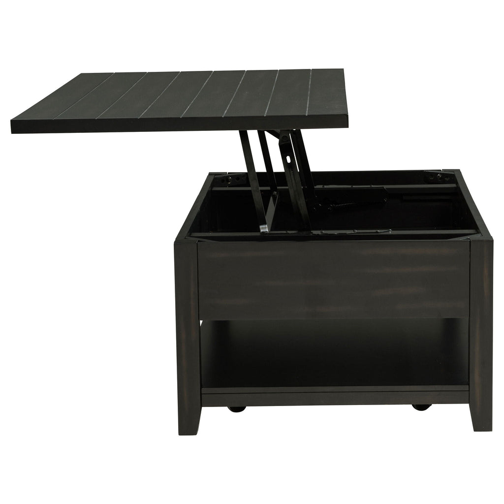 Payne 48-inch Mobile Lift Top Coffee Table Distressed Java