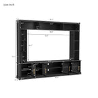 All-In-One Entertainment Center with Bookshelves & Tempered Glass Doors