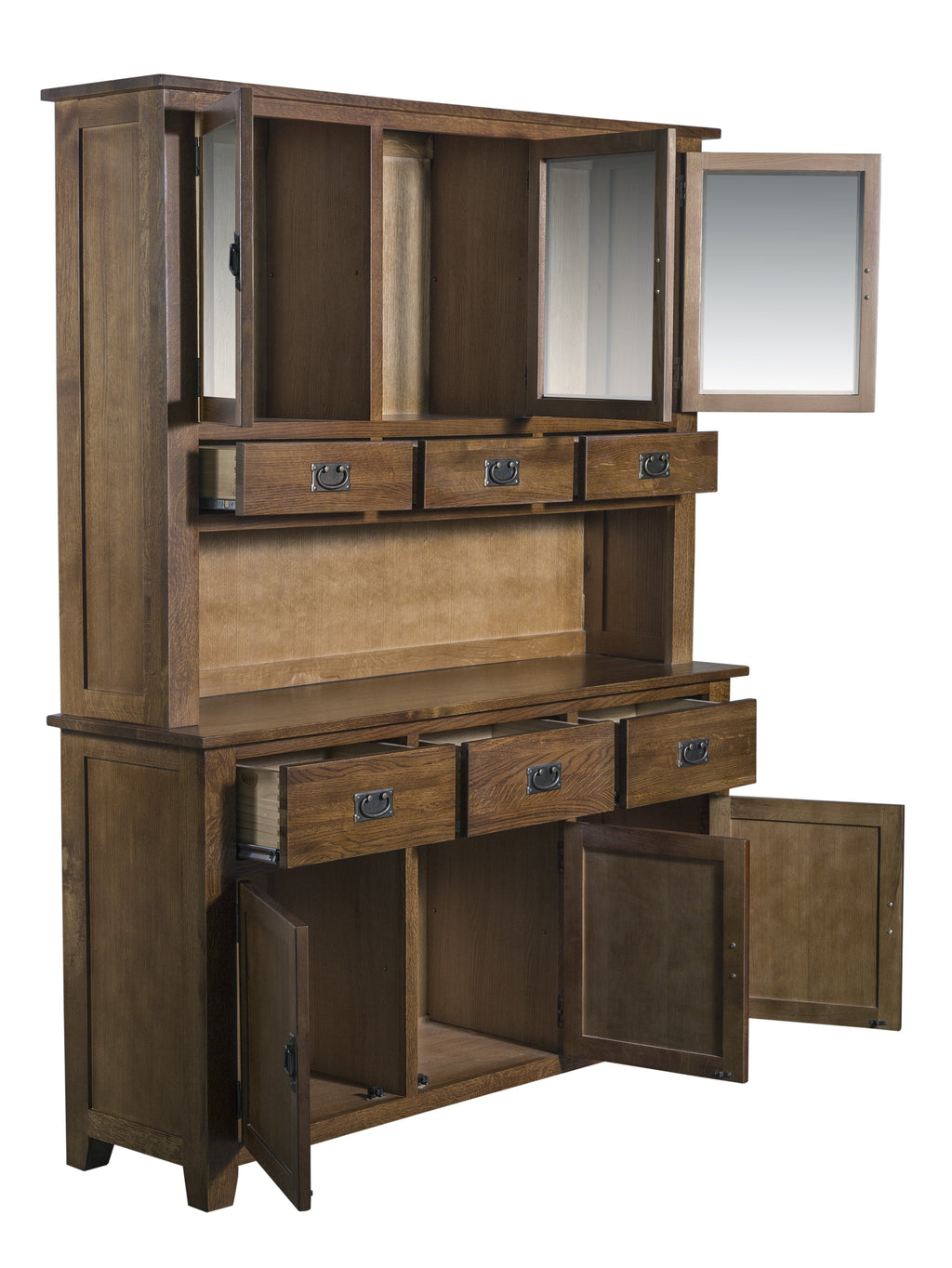 Mission 6 Door & 6 Drawer China Cabinet - Walnut - 59"