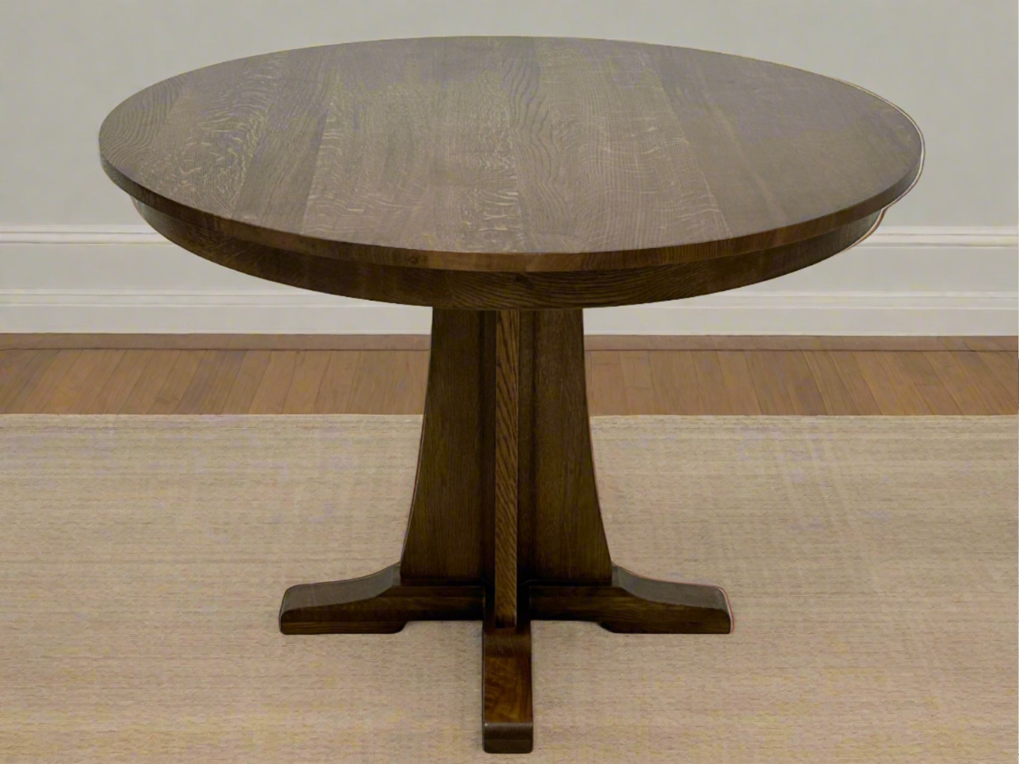 Mission Quarter Sawn  Oak Round Dining Table, Kitchen Table - 40"