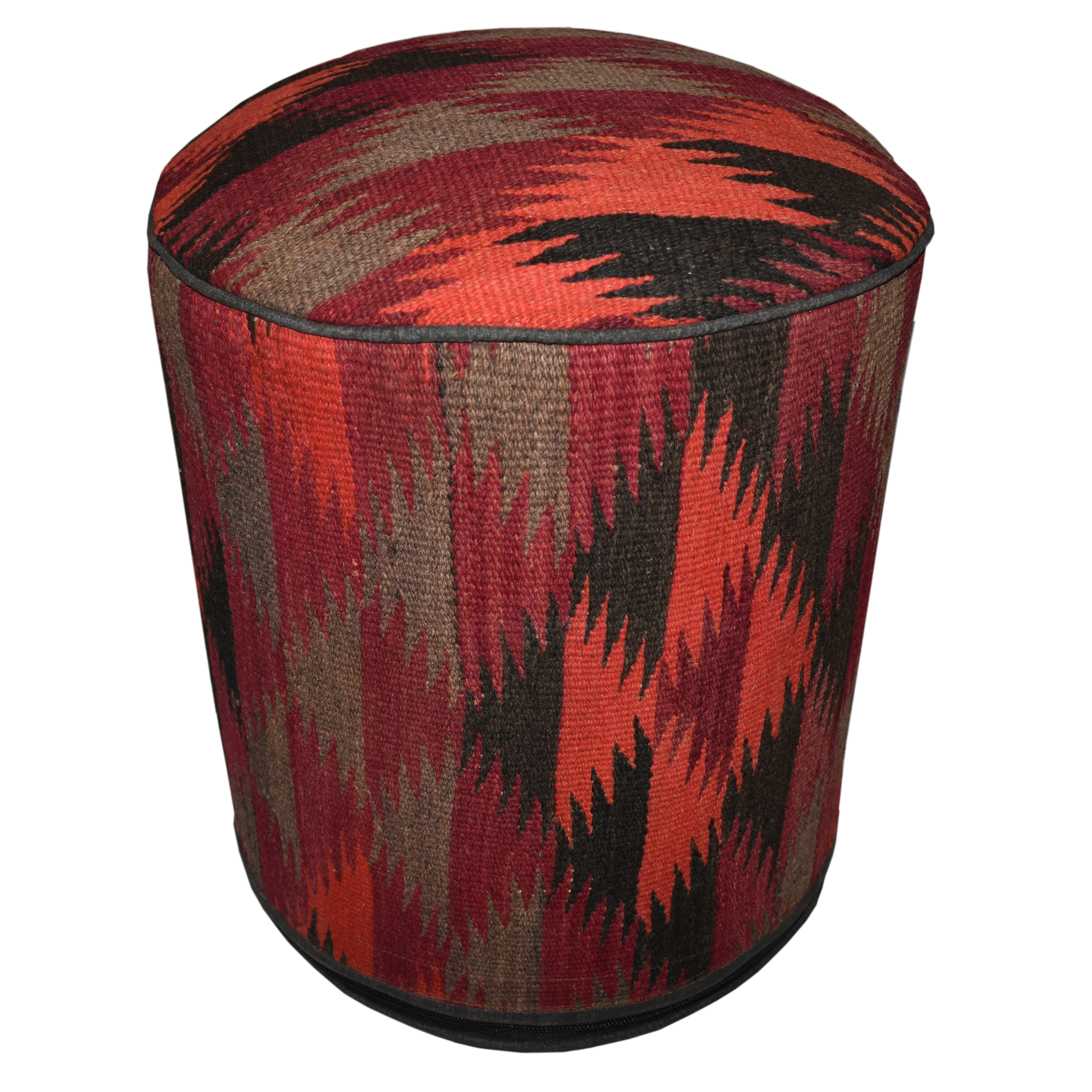 One of a Kind Kilim Rug Pouf Ottoman foot stool - #51
