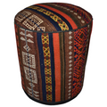 One of a Kind Kilim Rug Pouf Ottoman foot stool - #54