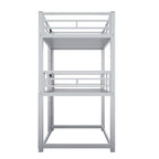 Triple Bunk Bed With Sturdy Construction And Space Saving Design