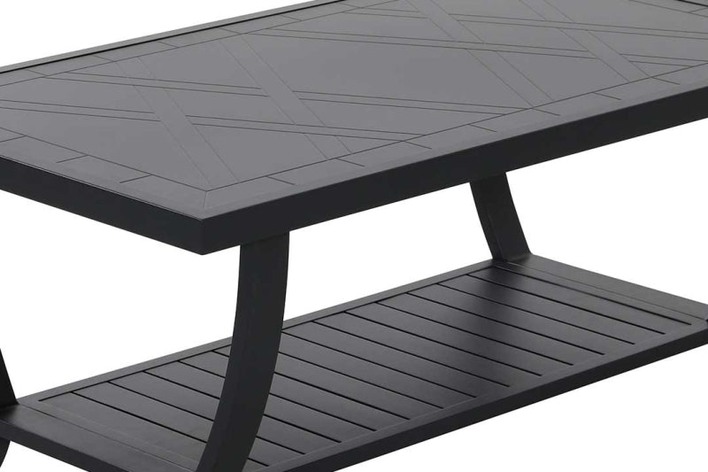 Jarvis 2-Piece Aluminum Sofa Set with Coffee Table
