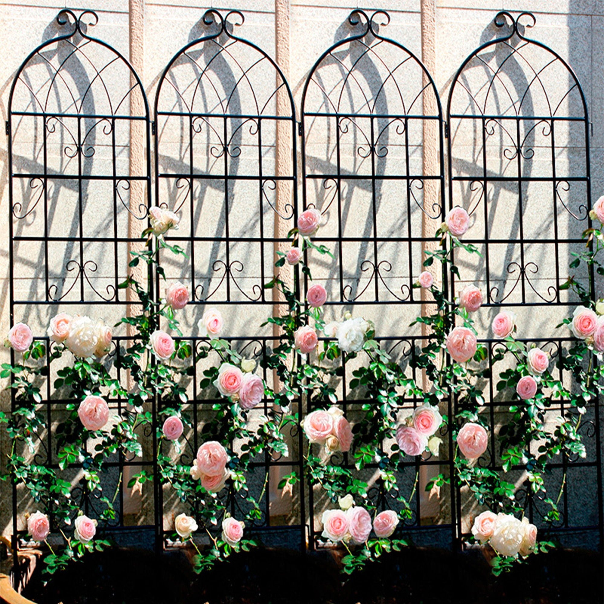Metal Garden Rustproof Trellis For Climbing Plants Outdoor Flower Support