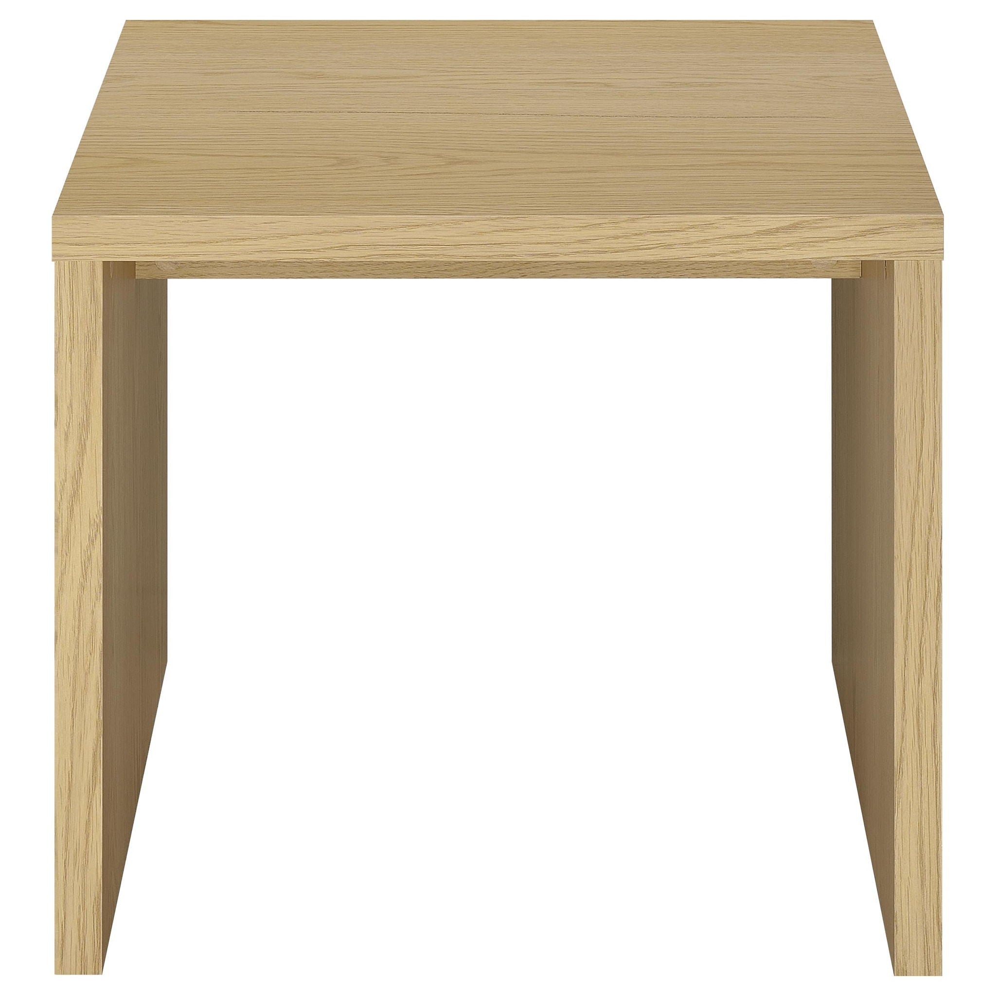 Canoga Engineered Wood Accent Side End Table Light Oak