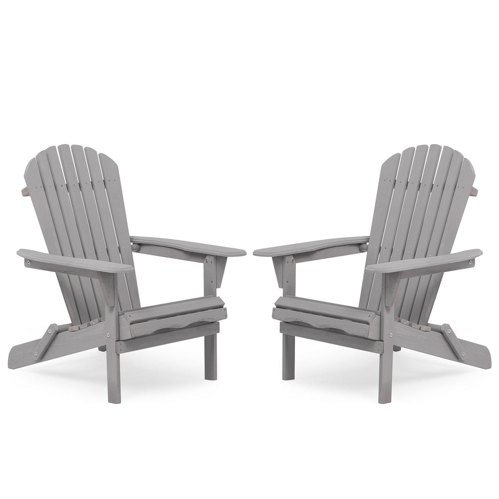 Lounge Patio Chair For Garden Outdoor Wooden Folding Adirondack Chair (Set of 2) Solid Cedar Wood Lounge Patio Chair For Garden