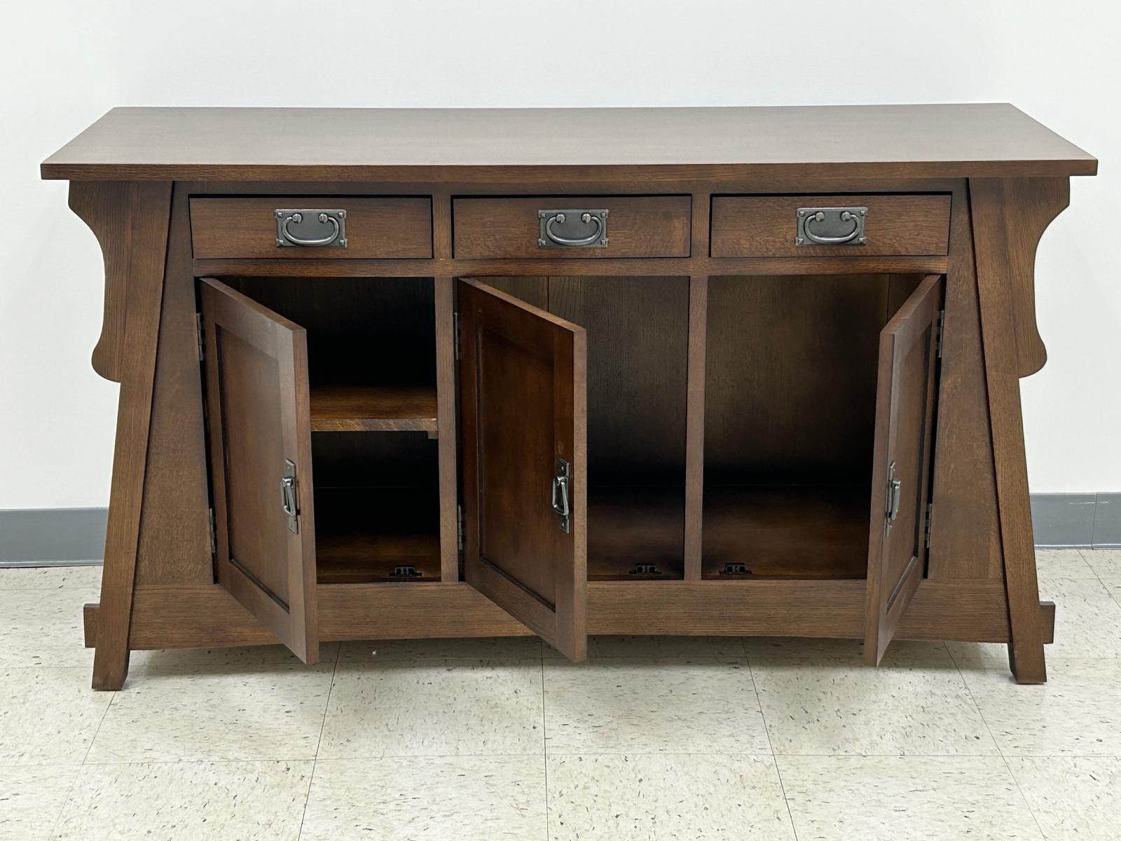 Mission Oak Crofter Console Cabinet - 55"