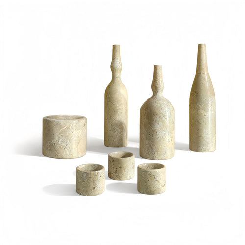 7 Pieces Luxury Natural Marble Living Room Accessories Set