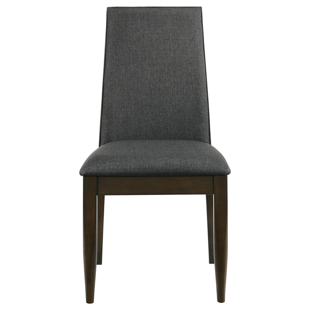 Wes Upholstered Dining Side Chair Dark Walnut (Set of 2)