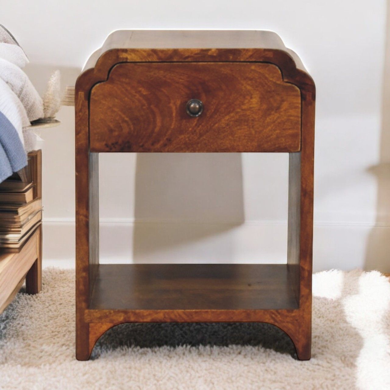 Newton - Nightstand With A Drawer And Open Shelf