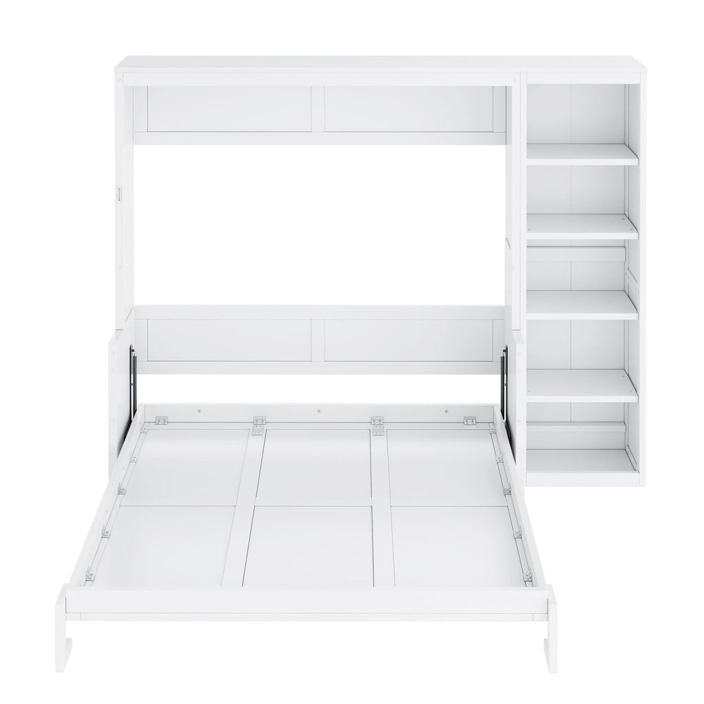 Sturdy Murphy Bed With Desk And Bookshelf