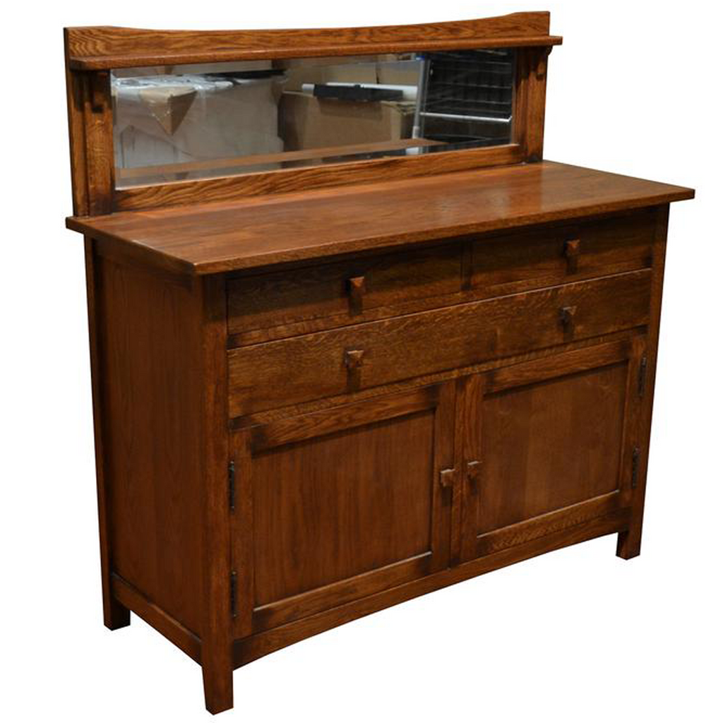 Mission Buffet Cabinet with Mirror - Dark - 50"