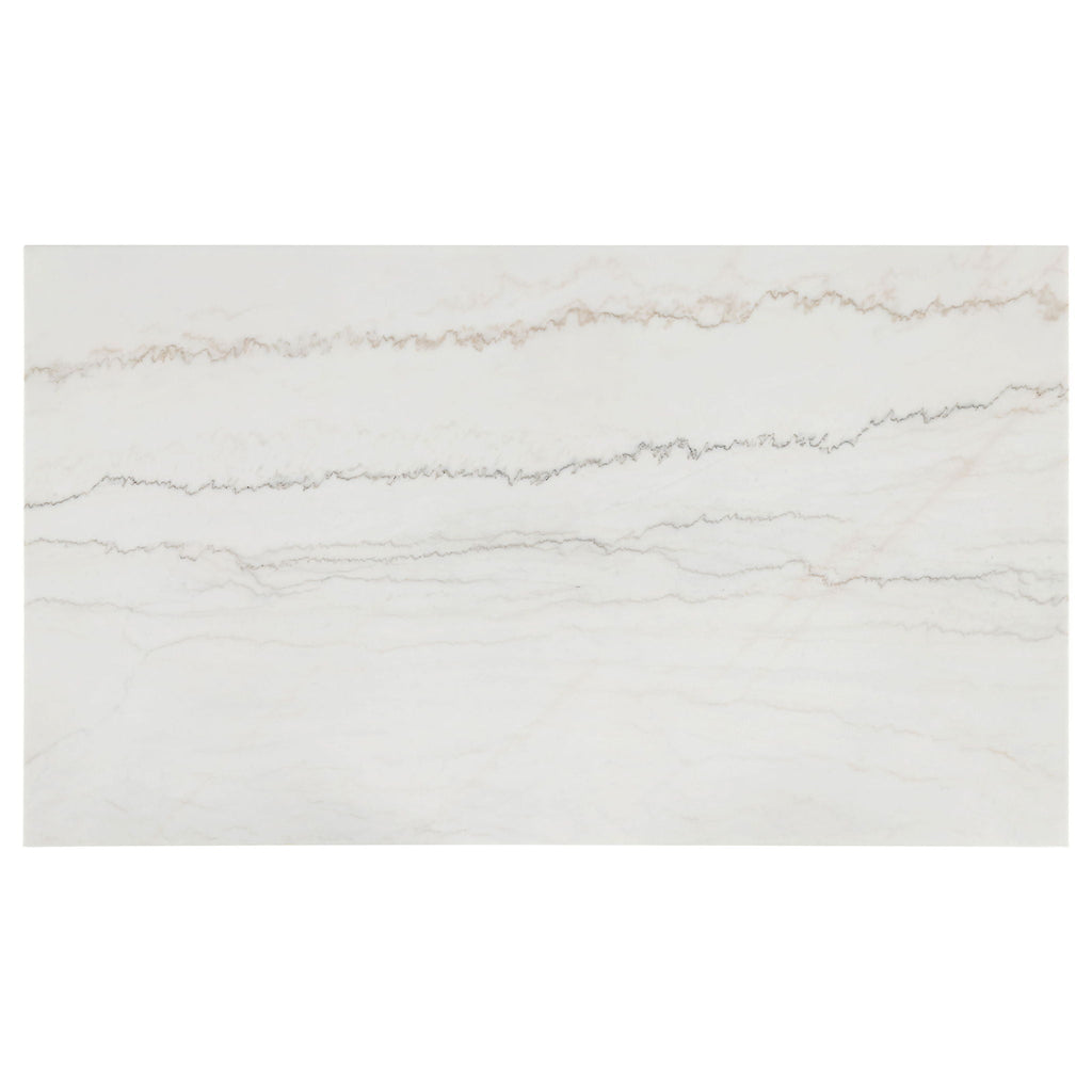 Averill 72-inch Rectangular White Marble Top Dining Table Coffee Bean