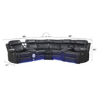 Lacrosse - Power Reclining Sectional Sofa
