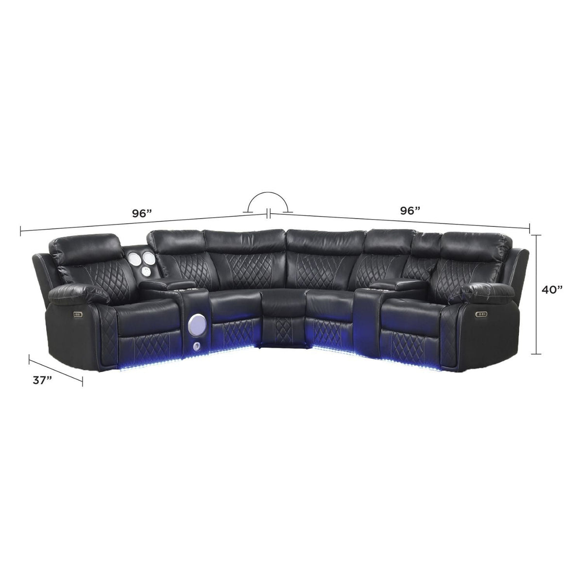 Lacrosse - Power Reclining Sectional Sofa