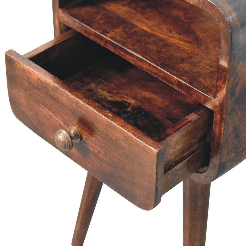Mini Curve Open Bedside Nightstand