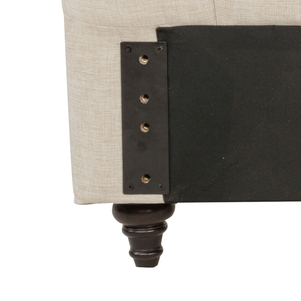 Devon 57-inch Upholstered California King Headboard Beige