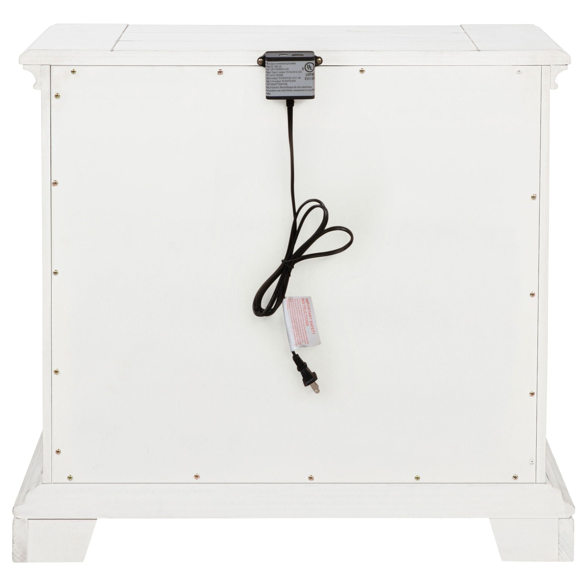 McKinney 2-drawer Nightstand with Dual USB Vintage White