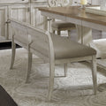 Hillstone Farmhouse Upholstered Bench in Antique White
