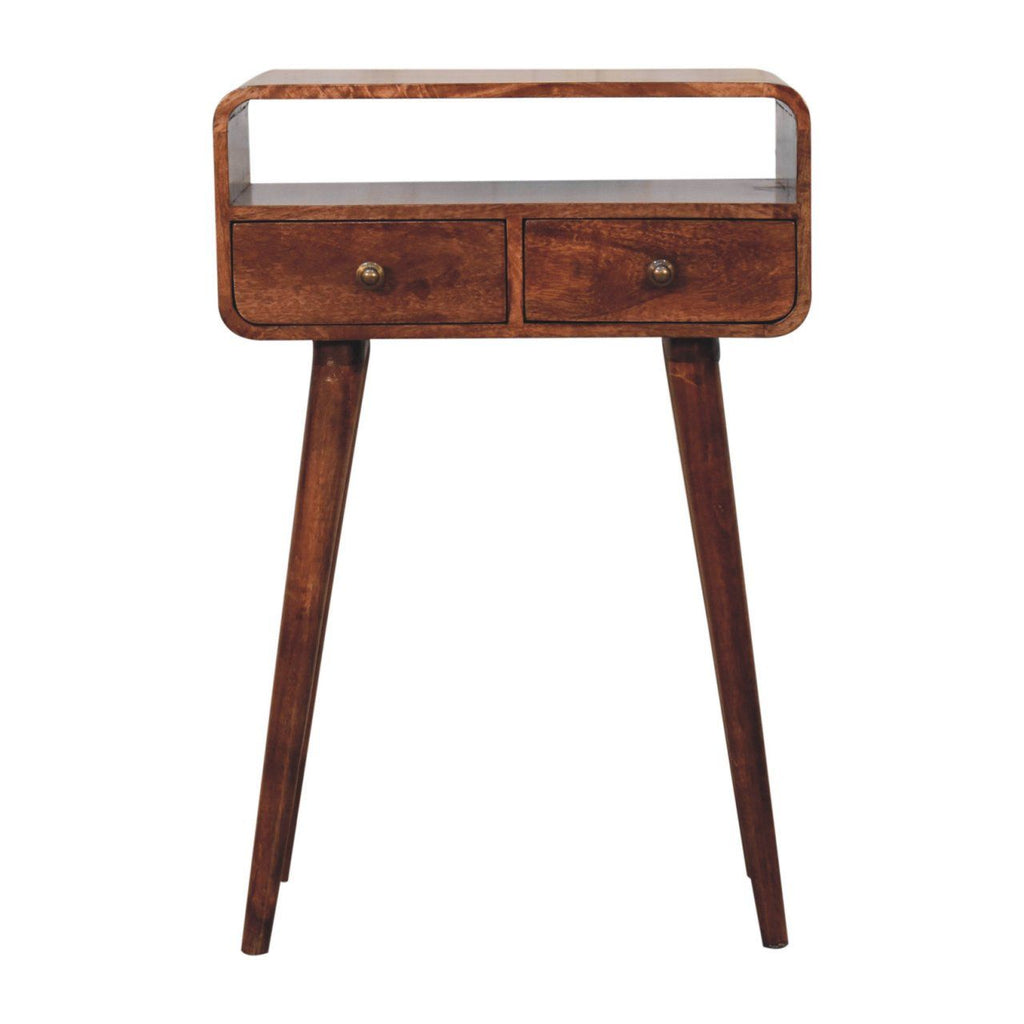 Solid Wood Curved Console Table