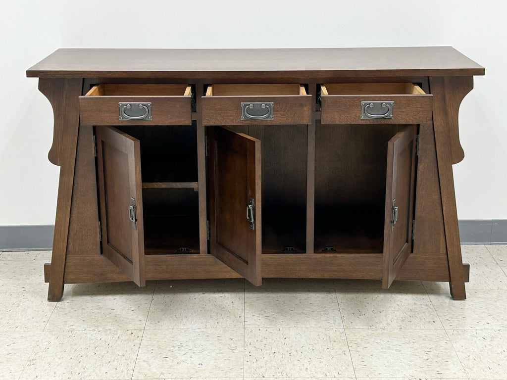 Mission Oak Crofter Console Cabinet - 55"