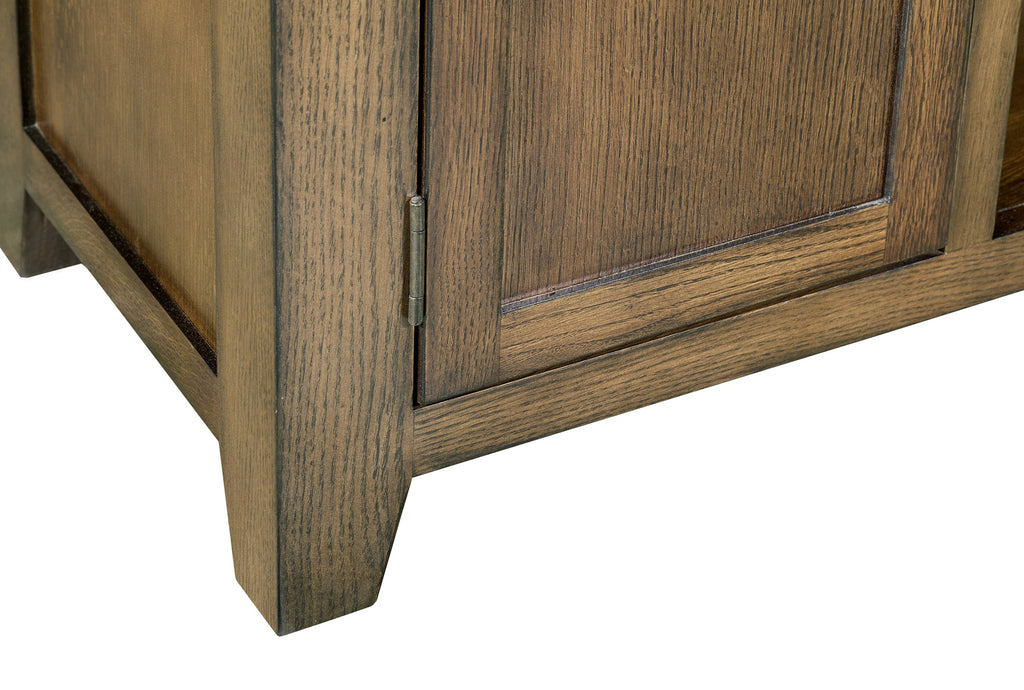 Mission 2 Door Quarter Sawn Oak TV Stand - Walnut
