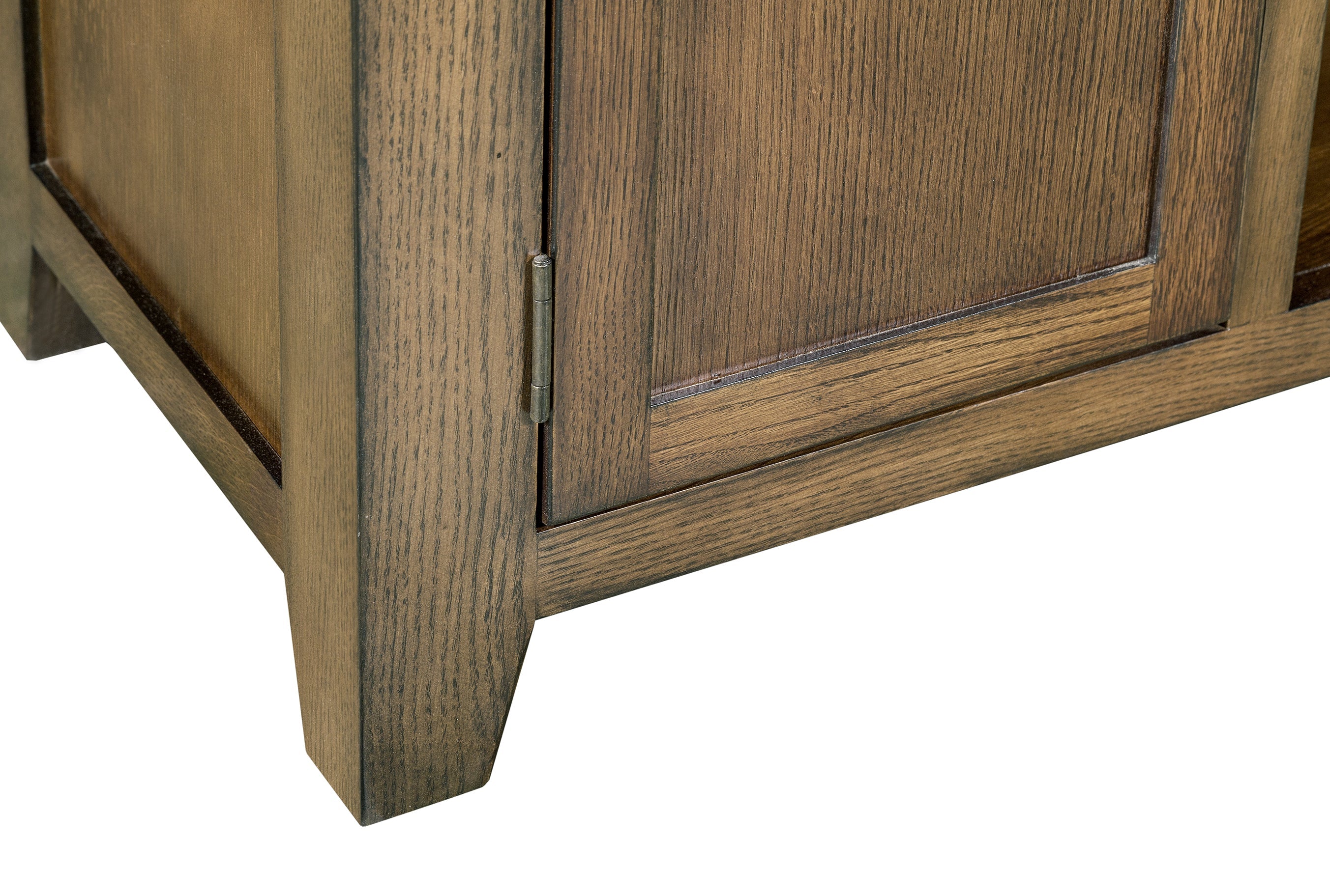 Mission 2 Door Quarter Sawn Oak TV Stand - Walnut