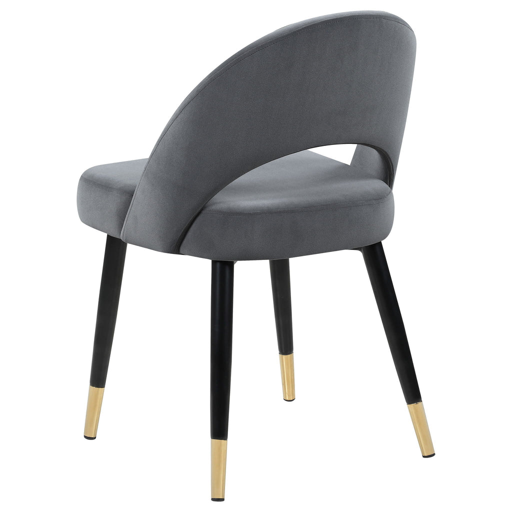 Lindsey Upholstered Dining Side Chair Grey (Set of 2)