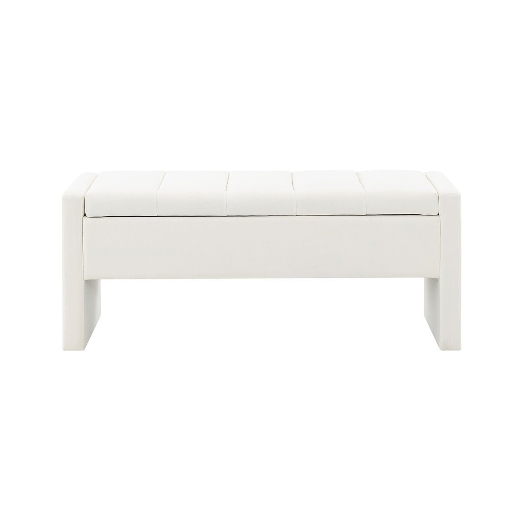 Modern Upholstered Large Bed End Bench With Storage