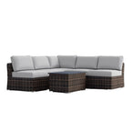 Wicker Sectional Sofa With Cushions And Table
