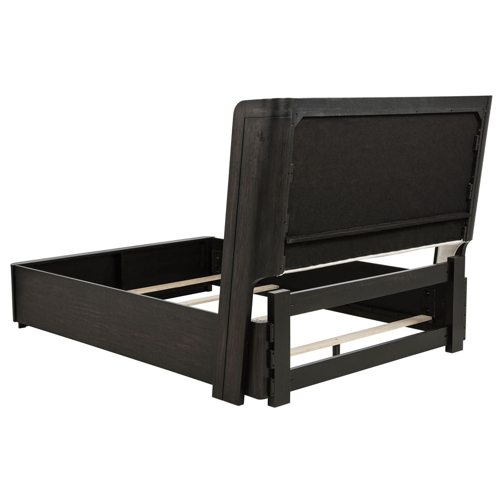 Leandro 4-piece Queen Bedroom Set Burnished Black