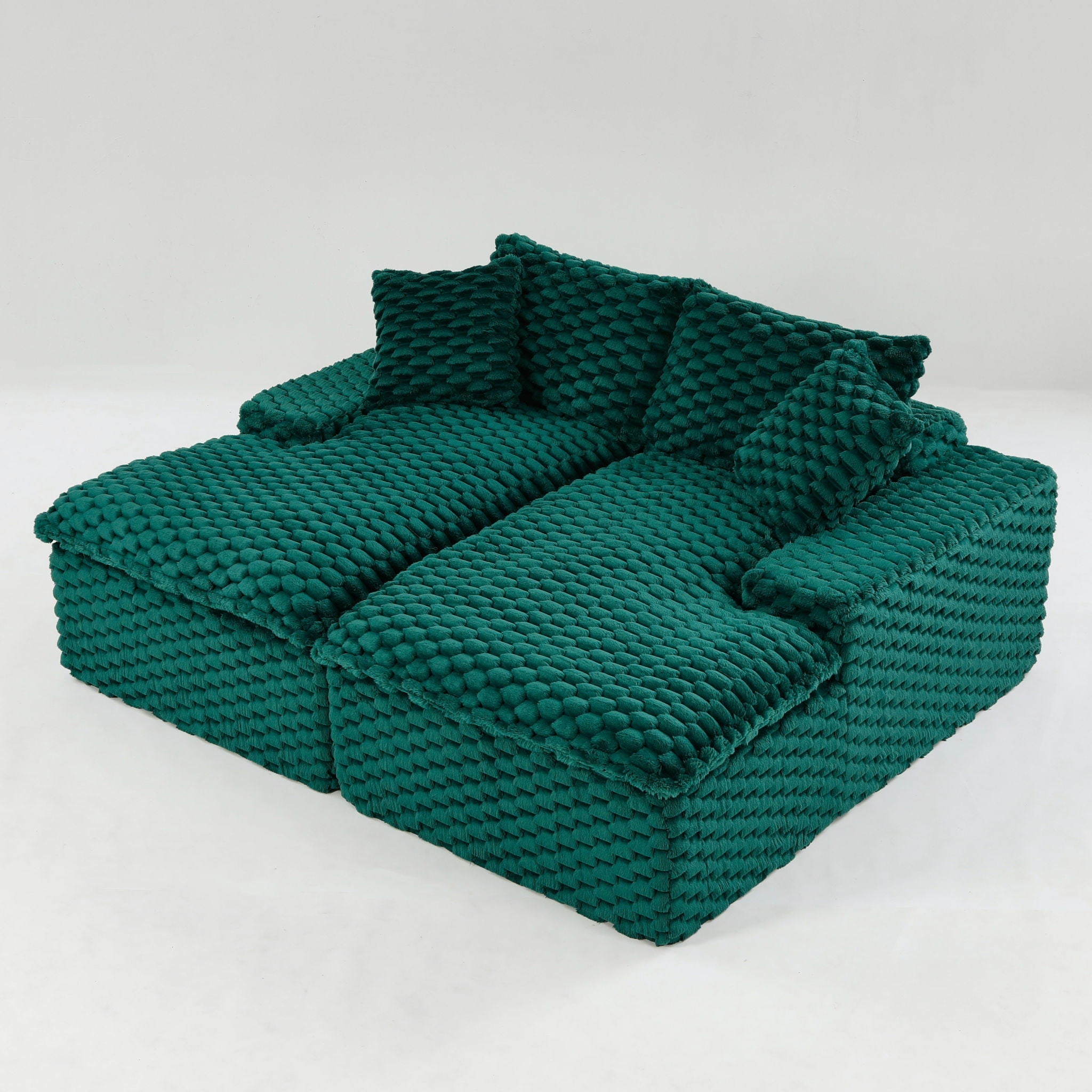Double Chaise Lounge With Full Compressed Sponge
