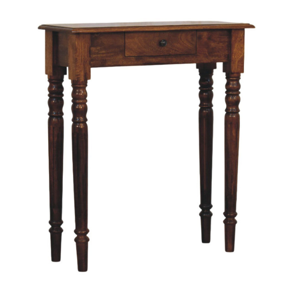 Turned Legs Drawer Console Table