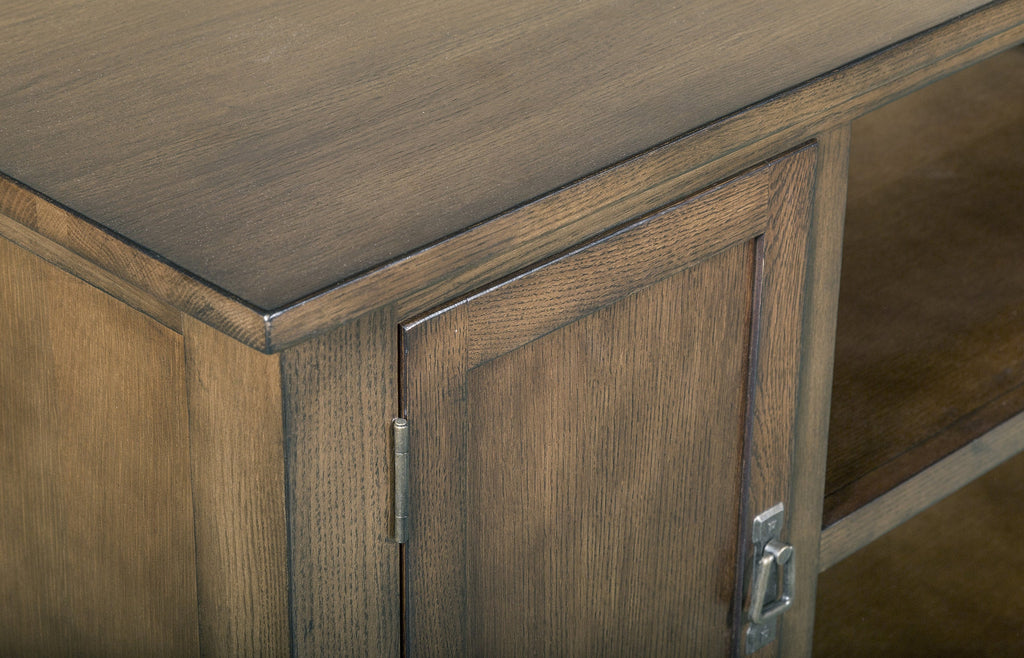 Mission 2 Door Quarter Sawn Oak TV Stand - Walnut