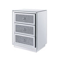 Noralie - 26" Accent Table - Mirrored, Faux Diamonds