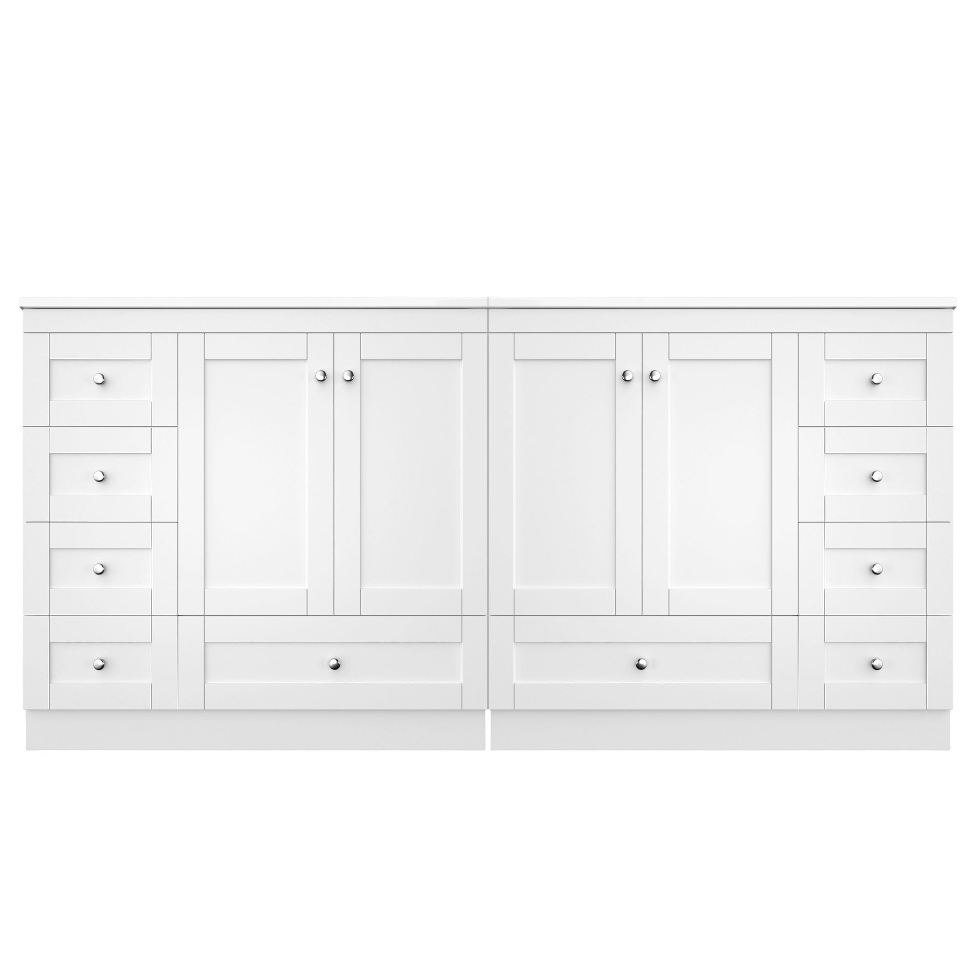 Shaker Free Standing Bathroom Vanity Cabinet & Sink, Soft Close Drawers, Soft Close Doors